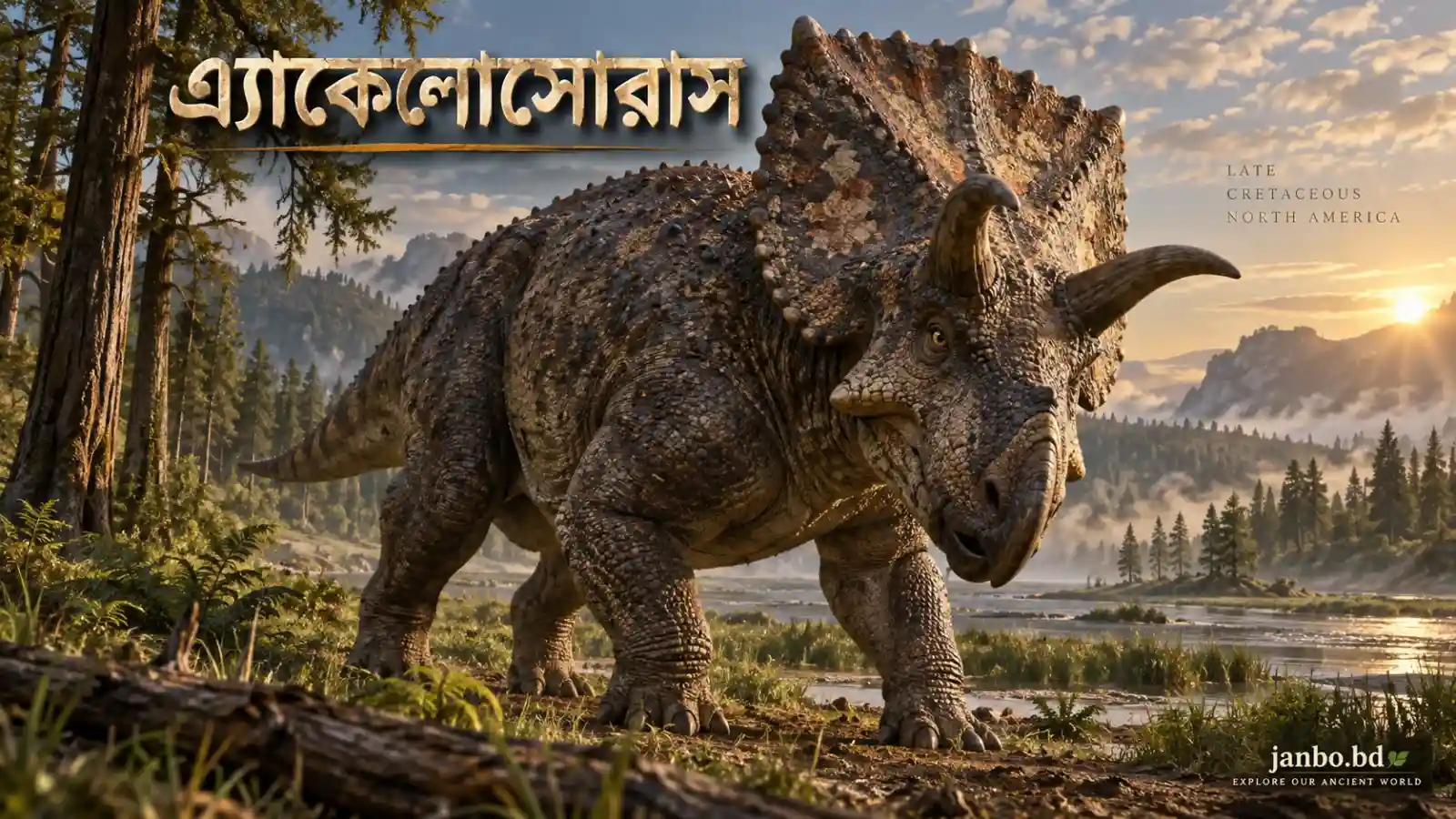 এ্যাকেলোসোরাস: নদীর দেবতার নামে পরিচিত শক্তিশালী শিংযুক্ত তৃণভোজী ডাইনোসর সম্পর্কে বিস্তারিত তথ্য