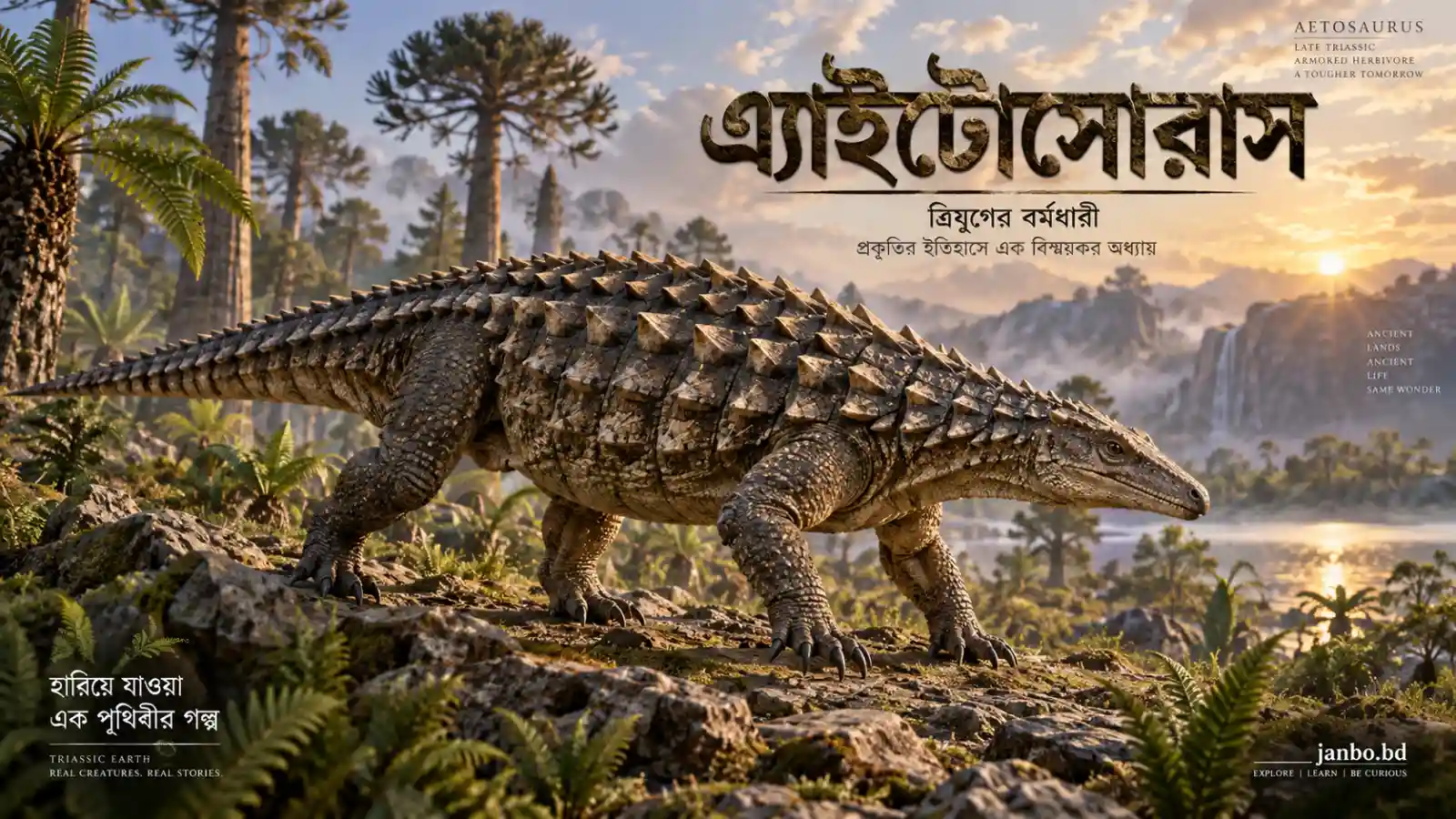 এ্যাইটোসোরাস: বর্মধারী উদ্ভিদভোজী প্রাচীন আর্কোসর সম্পর্কে বিস্তারিত তথ্য