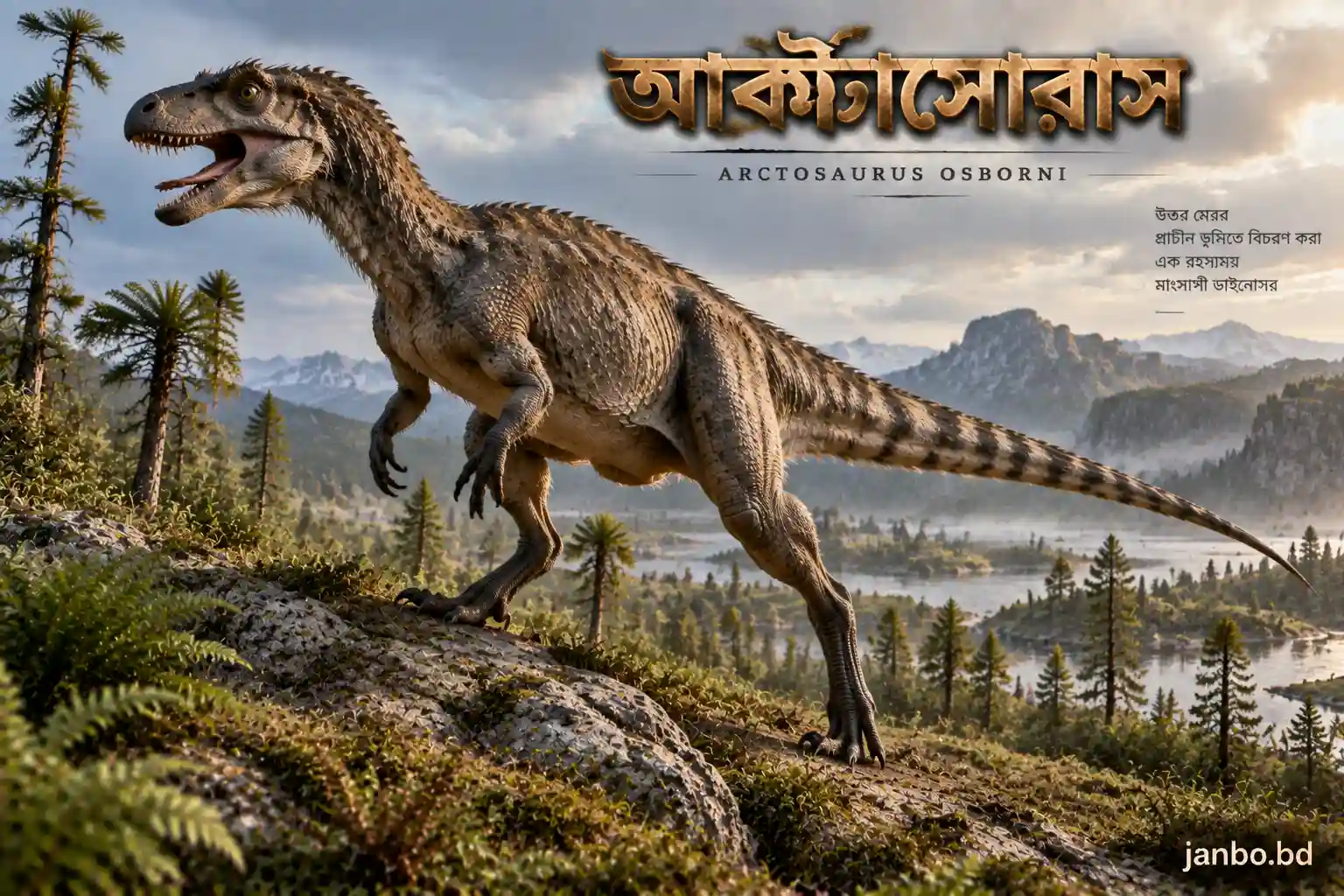 আর্ক্টোসোরাস: আর্কটিক অঞ্চলের রহস্যময় প্রাচীন মাংসাশী ডাইনোসর সম্পর্কে বিস্তারিত তথ্য